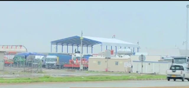 The customs office was closed at Fayida checkpoint on December 4, 2018. It links the Kurdistan Region’s Duhok province to Nineveh province. Photo: Rudaw TV