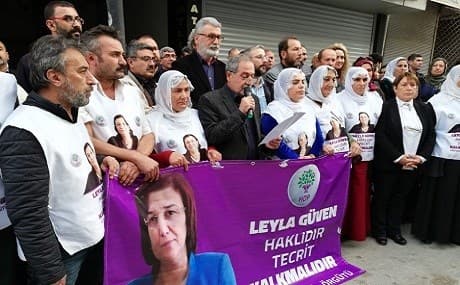 HDP supporters in Adana demand the release of jailed deputy Leyla Guven on November 18, 2018. File photo: HDP