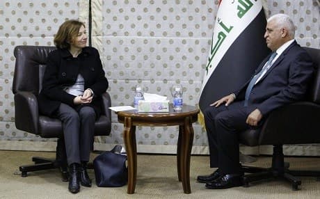 National Security Advisor Falah al-Fayadh met with French Defence Minister Florence Parly on Friday. He is a controversial nominee for Minister of Interior. Photo: Florence Parly/Twitter