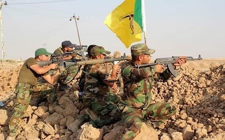 Shiite militiamen in Iraq fight under the banner of Kataib Hezbollah. File photo: AP