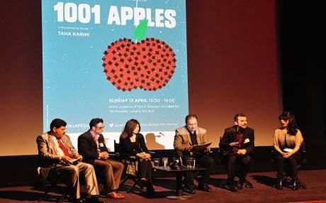 Filmmaker Dilshad Mustafa also spoke on the panel. Mustafa and Moradi agree that genocide-themed Kurdish films must inform, and establish a common consciousness of the historical event. Photo: LKFF Press Office
