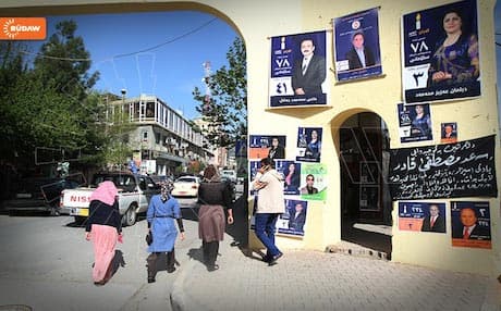 Campaign posters in Sulaimani. Photo: Rudaw