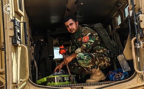 A Peshmerga participates in training on explosive ordnance disposal on July 17, 2018. Photo: Mohammed Shwani/Rudaw