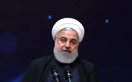 Iranian President Hassan Rouhani delivers a speech in Tehran. File photo: Iranian Presidency / HO / AFP 