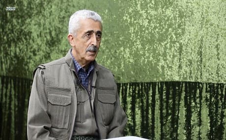 Riza Altun, a top Kurdistan Workers' Party leader, appears in this video interview. Photo: Medya Haber screengrab