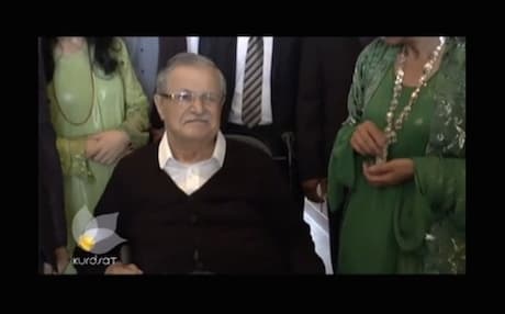 PUK leader Jalal Talabani shortly before casting his vote in Germany, April 28. Photo: Kurdsat TV