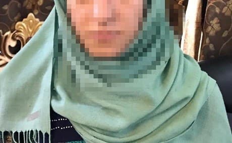 Photograph released by the Iraq's Security Media Cell on May 30, 2019 purportedly shows the pixelated face of a Yezidi woman rescued from an Islamic State (ISIS) hideout in Iraq's Anbar province. Photo: Security Media Cell / social media 