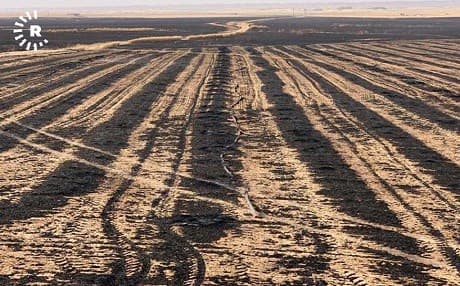 Fields burn in Qoche Village, near Pirde (Altun Kupri) on the border of Kirkuk and Erbil provinces in the disputed areas of the Kurdistan Region and Iraq. Photo: Kawa Kakakhan | Rudaw