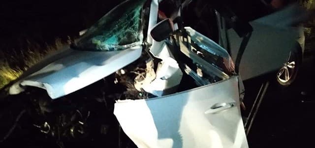 Li ser rêya Baedrê û li durêyana Şêxanê bûyereke trafîkê çê bû. Wêne: Rûdaw