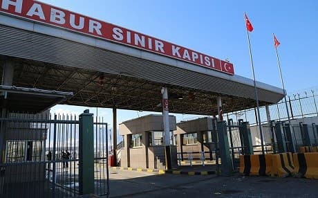 The Ibrahim Khalil gate at Sirnak in southern Turkey crosses into Kurdistan Region of Iraq near Zakho, Duhok province. File photo: AA