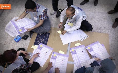 Votes are counted in Sulaimani after last Wednesday’s elections. Photo: Rudaw