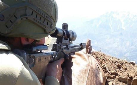 A Turkish soldier deployed to the Kurdistan Region of Iraq. File photo: AA