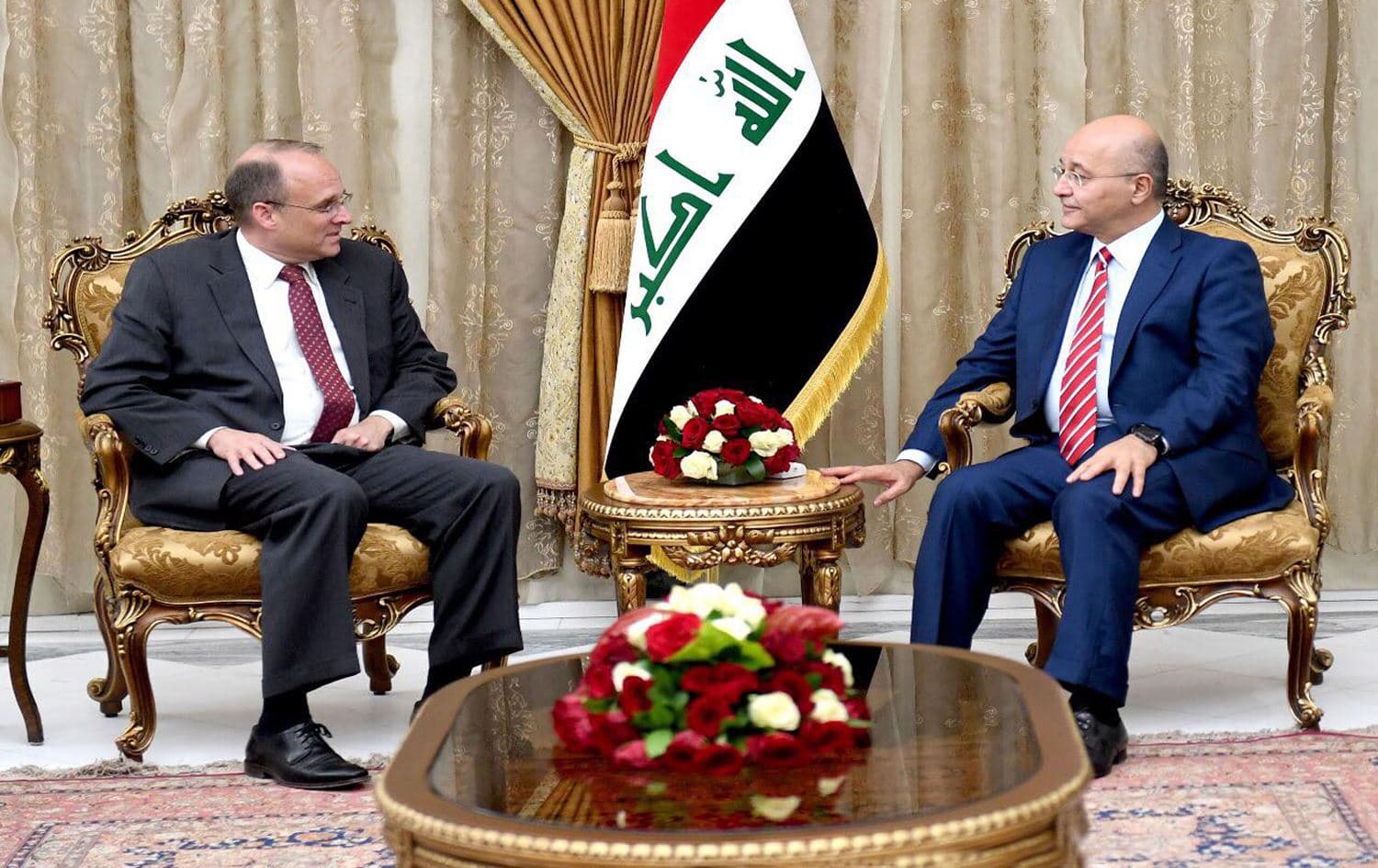 Iraqi President Barham Salih receives US Assistant Secretary of the Treasury Marshall Billingslea at the Presidential Office in Baghdad on May 20, 2019. Photo: Iraqi Presidency 
