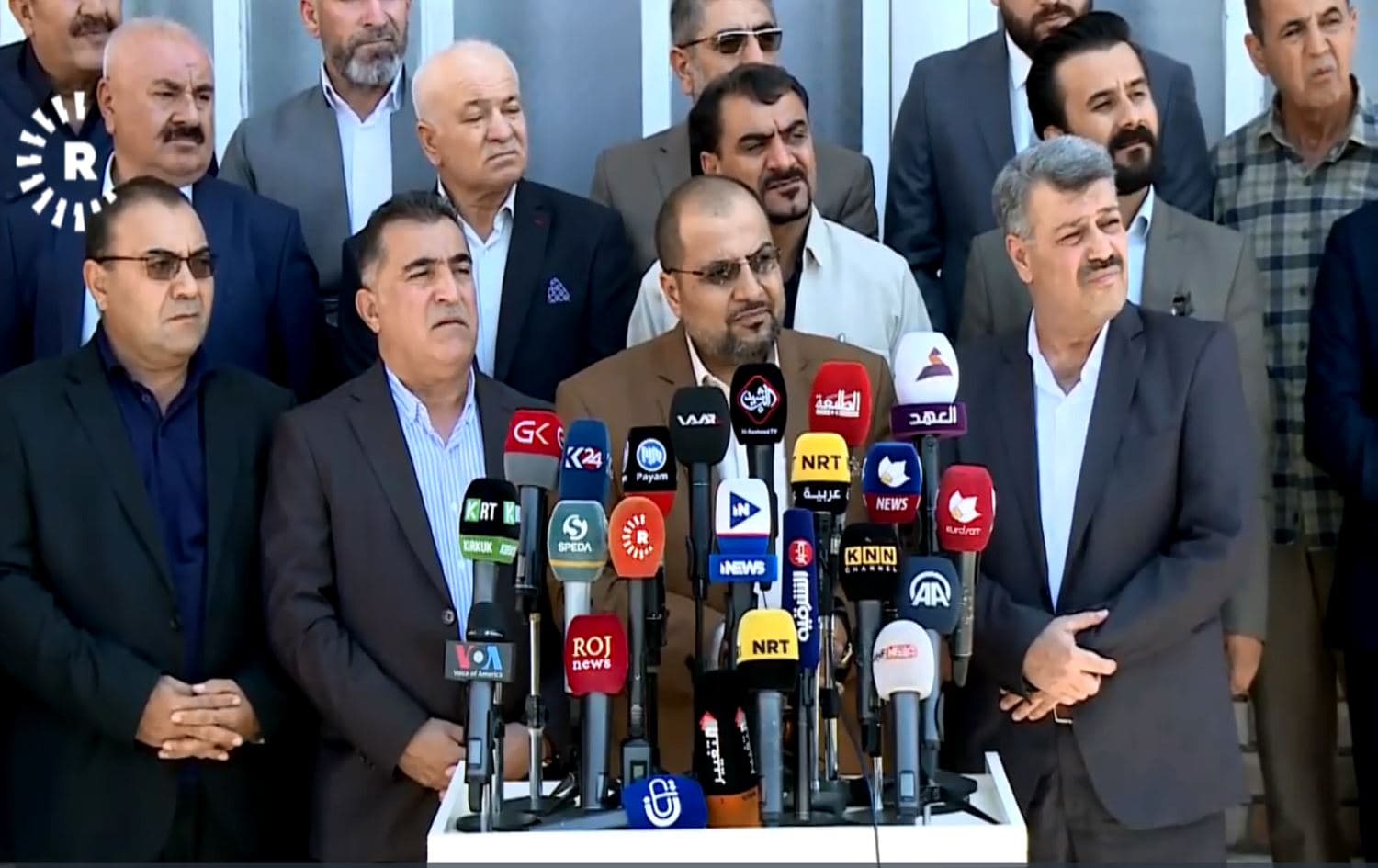 Kurdistan Region parties announce the formation of the 'Kirkuk is Kurdistani' list on September 9, 2019. Photo: Rudaw TV