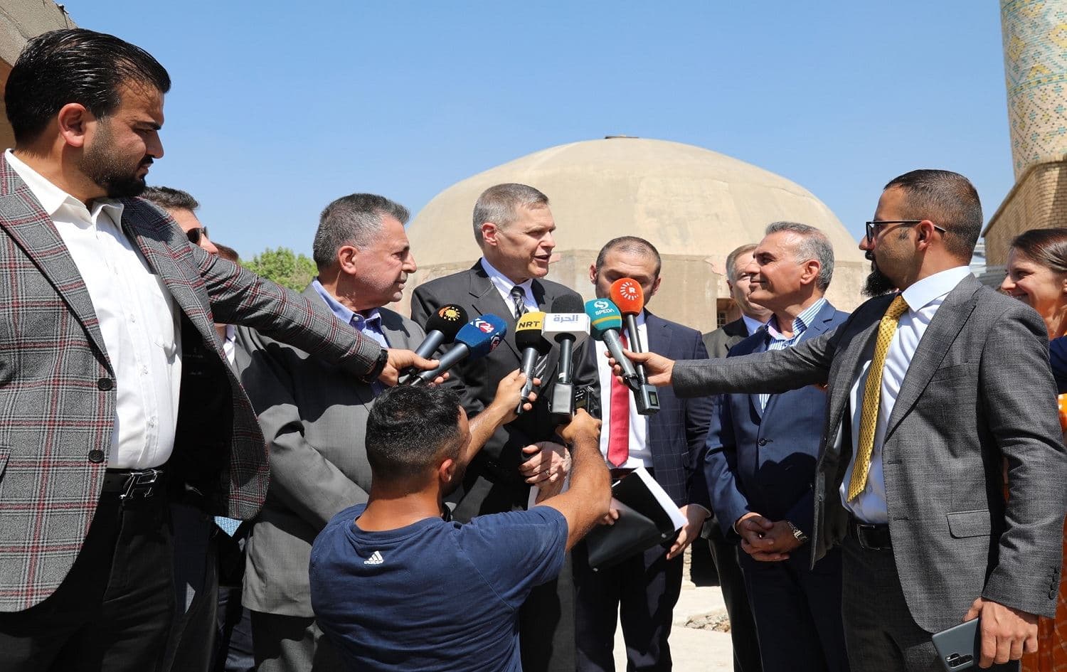 US Ambassador to Iraq Matthew Tueller speaks to reporters at the Erbil Citadel on November 6, 2019. Photo: social media 