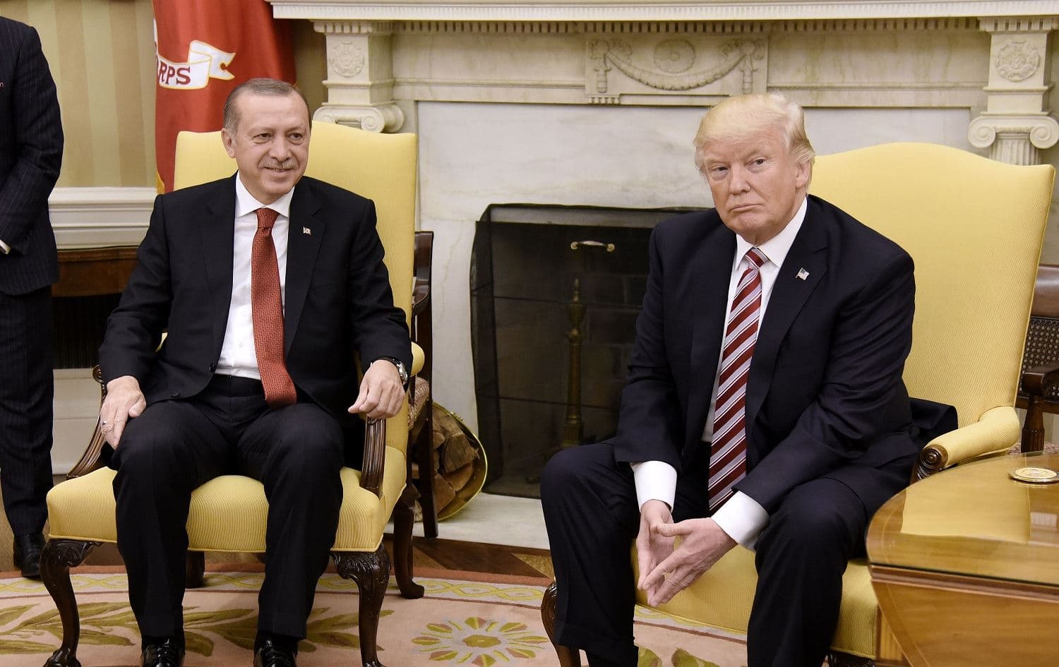 US President Donald Trump meets with President Recep Tayyip Erdogan of Turkey in the Oval Office of the White House in Washington, DC on May 16, 2017. File Photo: Oliver Douilery/AFP