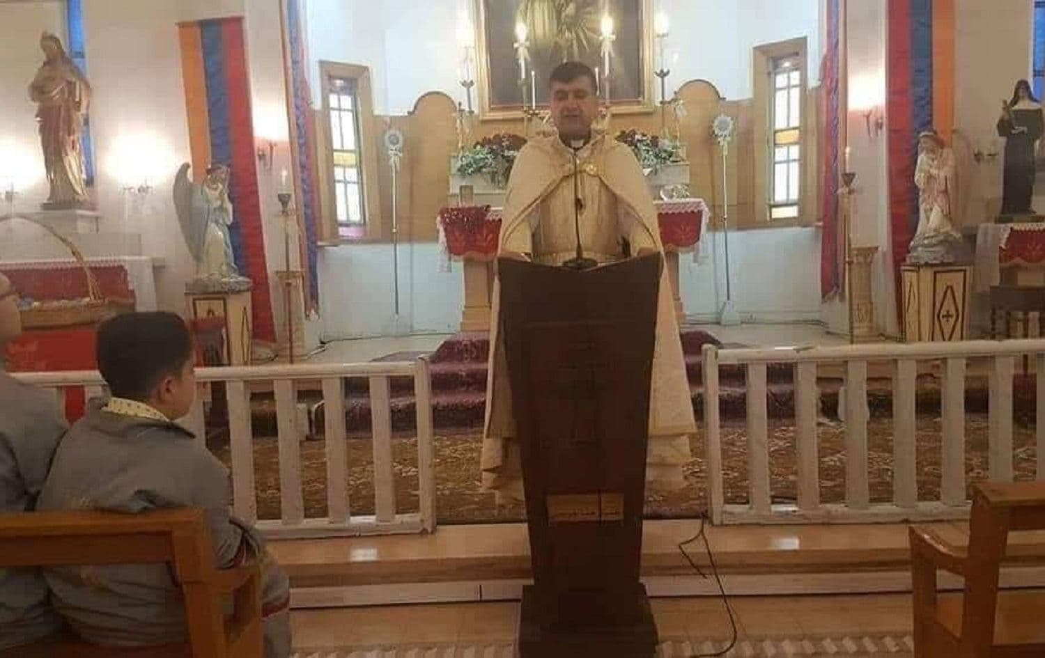 The late head of the Armenian Catholic Church in Qamishli, named as Priest Housib Abraham Bidoyan by SANA and Hanna Ibrahim by the Rojava Information Center. File photo: ANHA