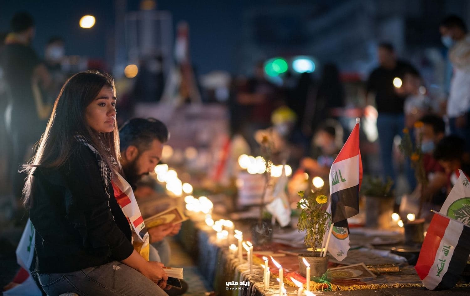 Mourners gather at Tahrir Square in Baghdad on November 12, 2019. Photo: Ziyad Matti
