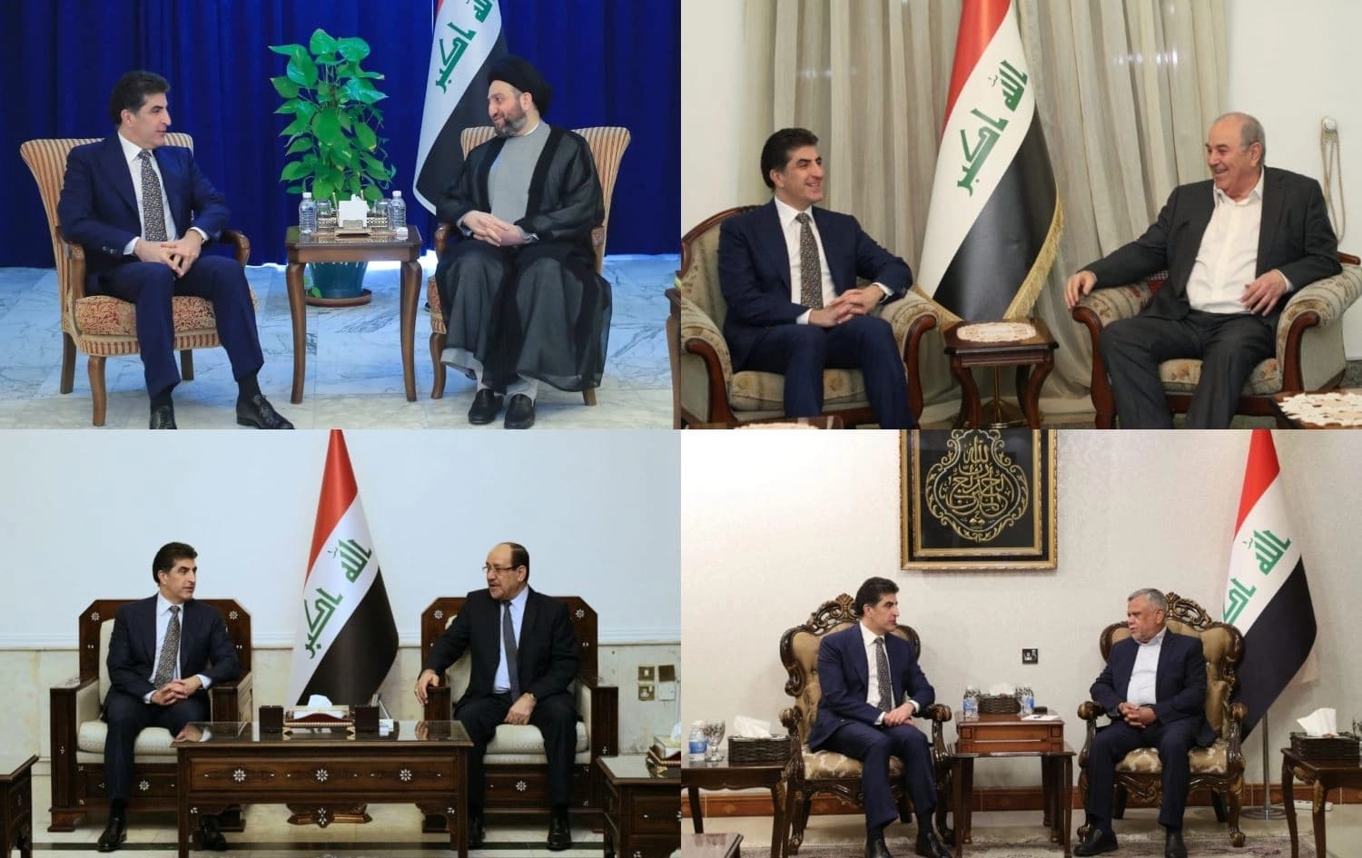 کۆبوونەوەی سەرۆکی هەرێمی کوردستان لەگەڵ لایەنە سیاسییەکانی عێراق