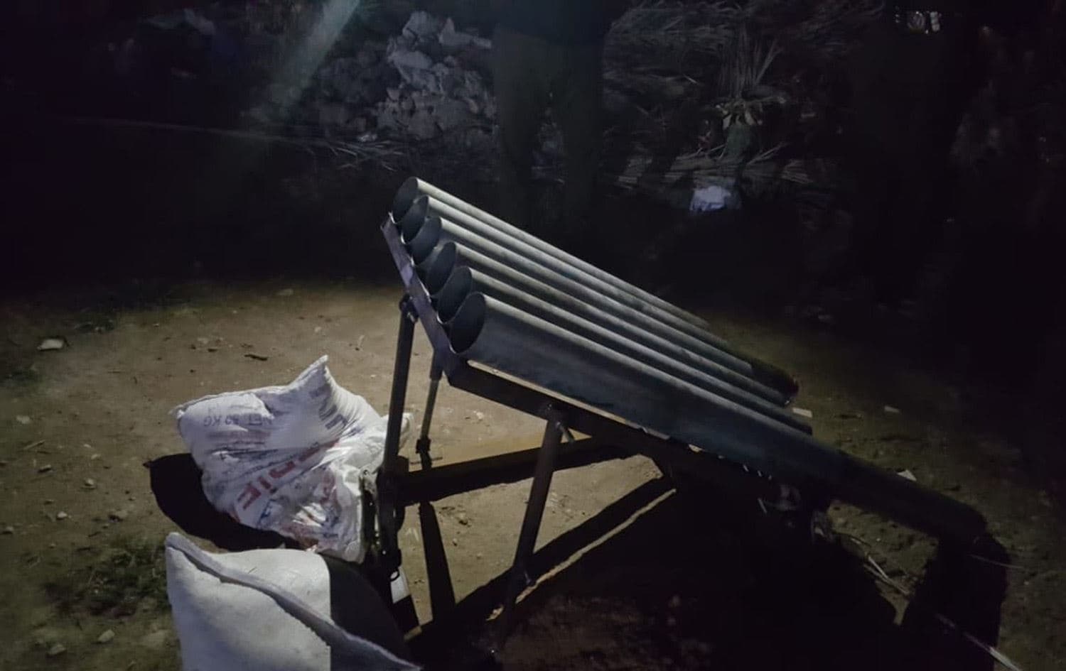 The rocket launch site was discovered near a market in the capital’s Ziyouna area just 10 km east of the Green Zone. Photo: Iraq Security Media Cell