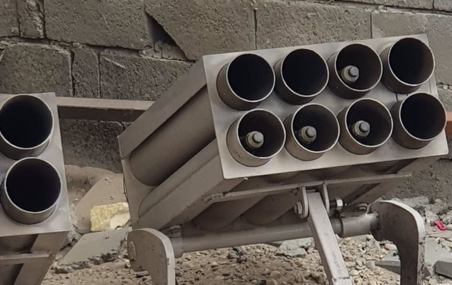 Rocket launching platform discovered by Iraqi troops following Saturday's attack. Photo: ISF / coalition