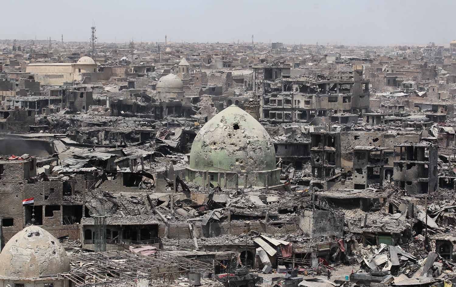 A picture taken on July 9, 2017, shows a general view of the destruction in Mosul's Old City. File photo: Ahmad al-Rubaye / AFP