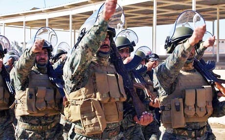 چەند سەربازێکی گاردی نێشتمانی عێراقی