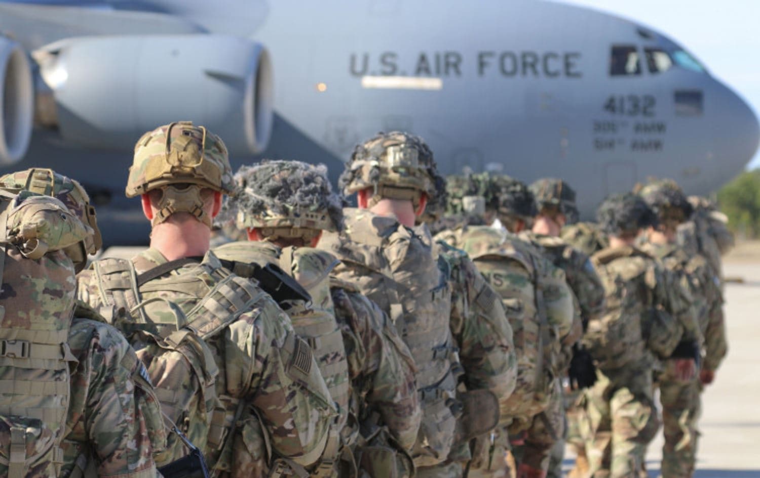 US Army Paratroopers deploy from Pope Army Airfield, North Carolina on January 1, 2020. File photo: Capt. Robyn Haake / US Army / AFP