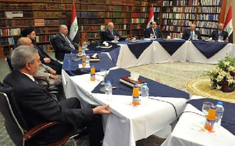 Iraqi leaders at a meeting to discuss the crisis.