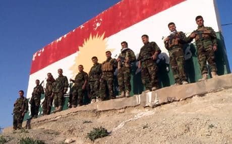 A group of Peshmergas in Kirkuk. Photo: Rudaw