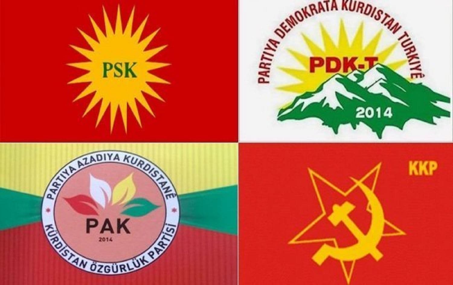 Haklarında kapatma davası açılan 4 partinin logosu