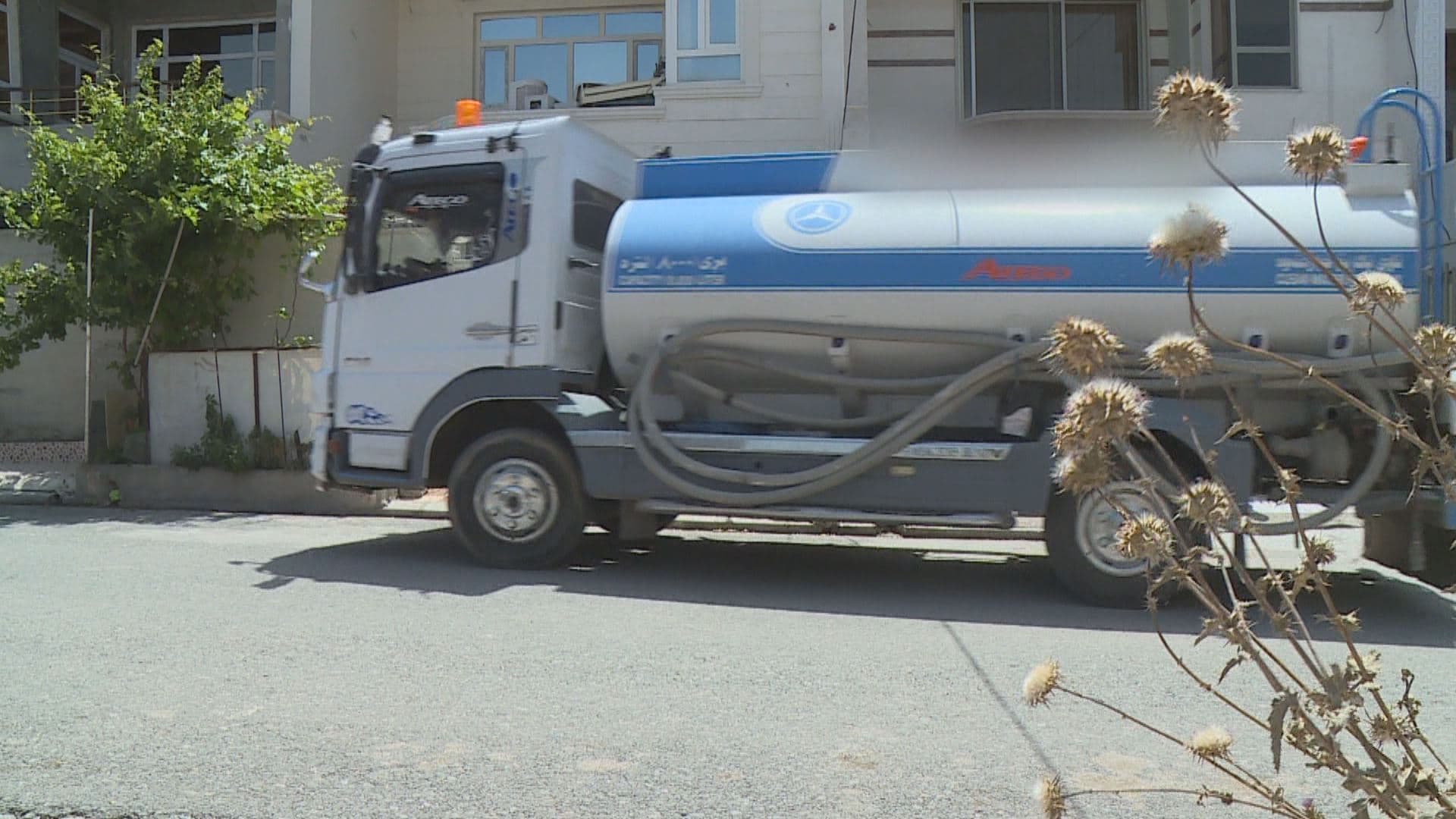 A water tanker in Erbil. Photo: Rudaw