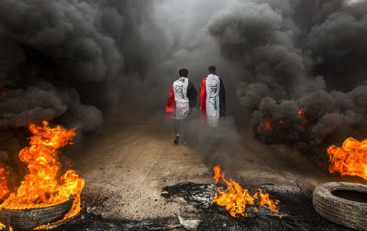 Anti-government protesters during a demonstration in the southern city of Basra on November 17, 2019. Photo: Hussein Faleh/AFP