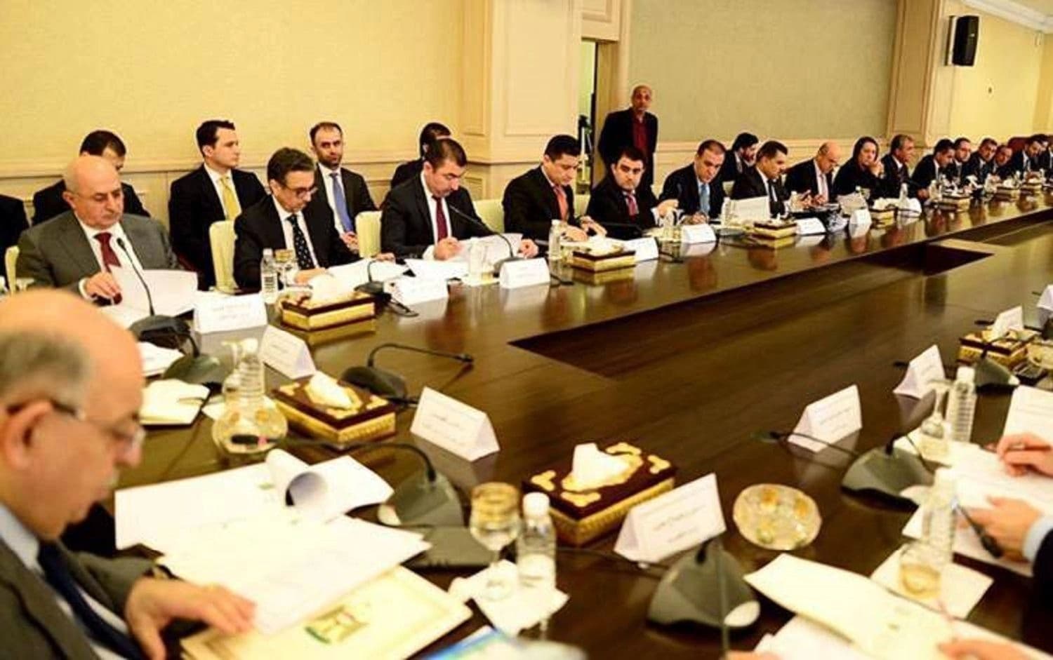 File photo of a Kurdistan Regional Government (KRG) delegation meets with an Iraqi federal government economy comitteee in Baghdad on November 25, 2019. Photo: Rudaw