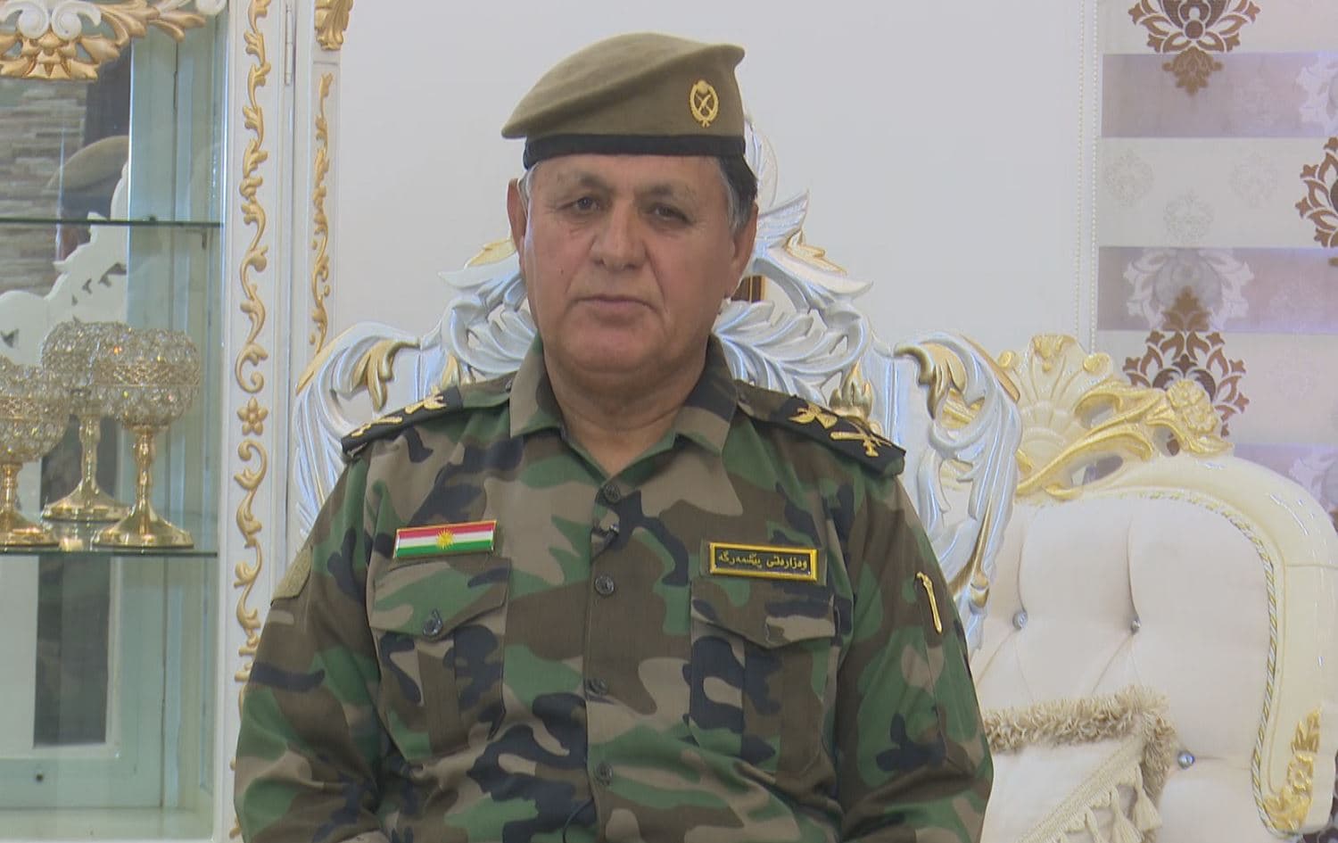 Babakir Faqe, spokesperson for the Ministry of Peshmerga Affairs speaks to Rudaw on June 27, 2020. Photo: Rudaw TV 