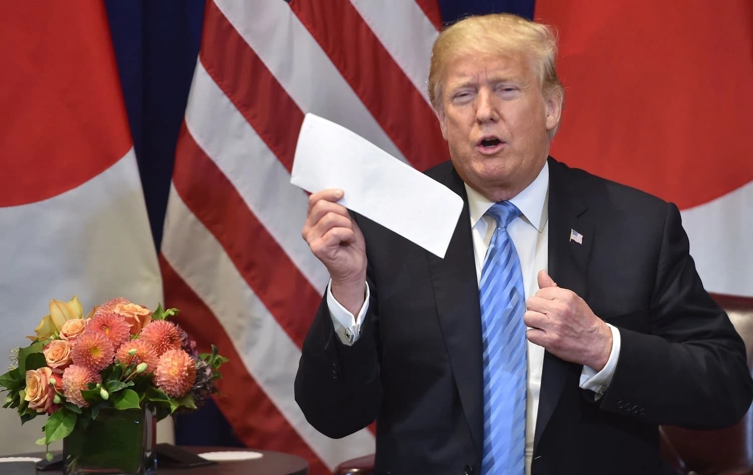 US President Donald Trump on September 26, 2018. File photo: Nicholas Kamm / AFP