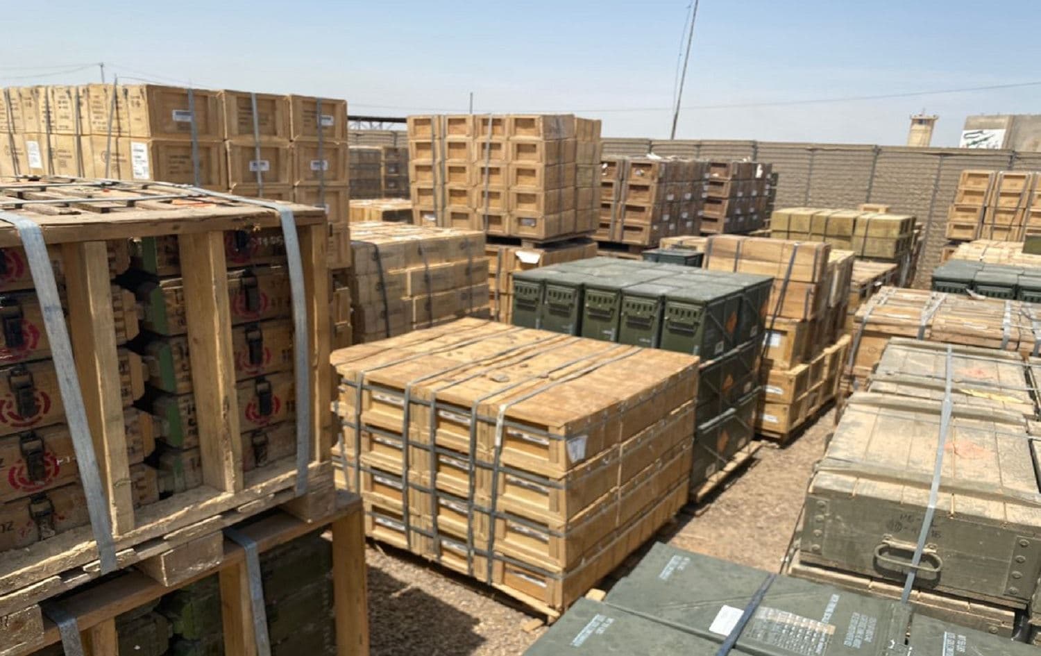 Ammunition stored at Taji military base. Photo: Coalition via social media