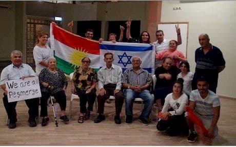Kurds and Israelis in Israel show their support for Kurdistan and Peshmerga. Photo: Ivan Sindy
