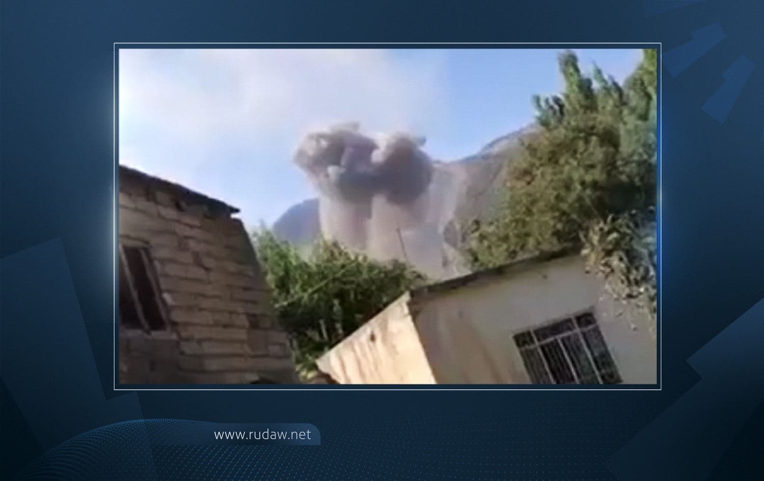  Smoke in the village of Razik following an airstrike on September 8, 2020. Photo: submitted