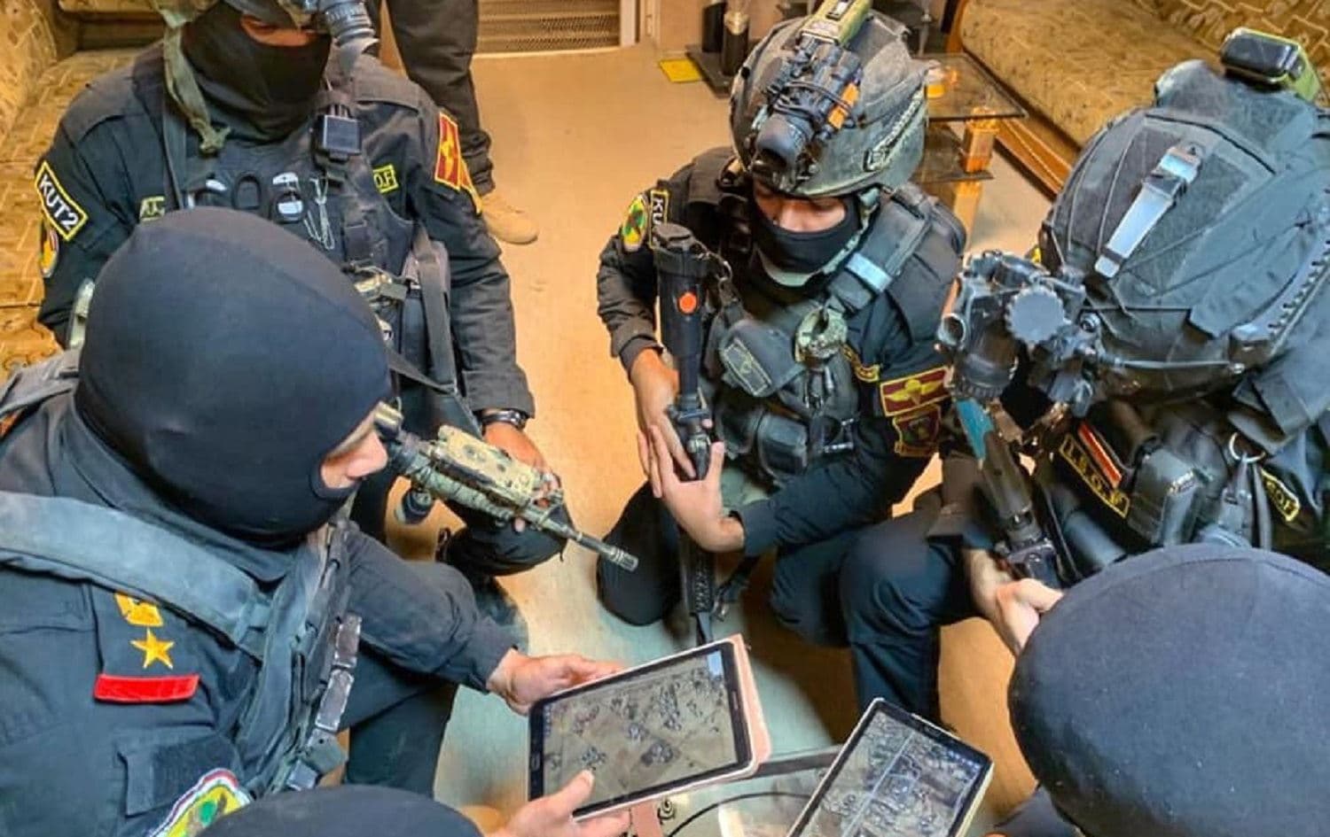Iraqi Counter Terrorism Service (ICTS) personnel prepare for an operation in al-Sharqat, Salahaddin province on September 10, 2020. Photo: ICTS on Facebook