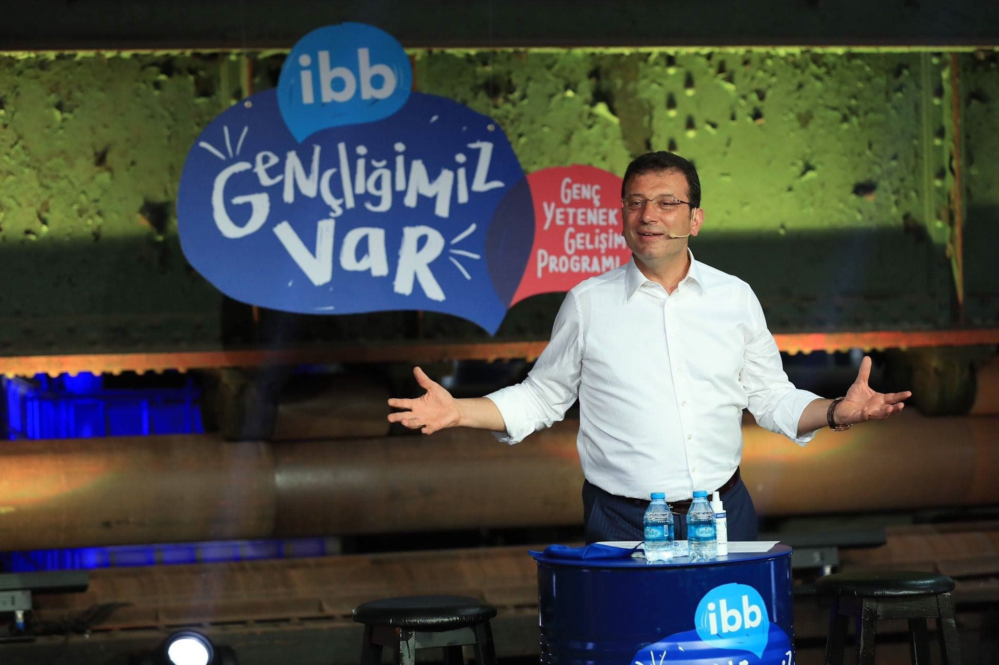 Ekrem Imamoglu speaking at a youth event in Istanbul. Date: September 12, 2020. Photo: Imamoglu's Twitter account