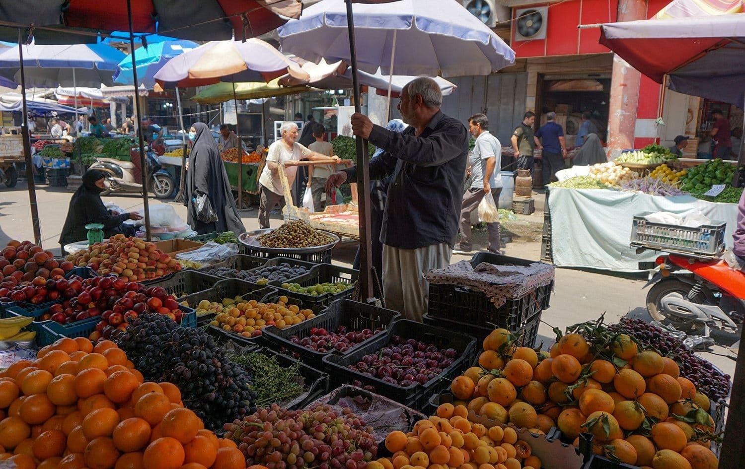 Food at al-Sadirya market in Baghdad. File photo: Sabah Arar/AFP