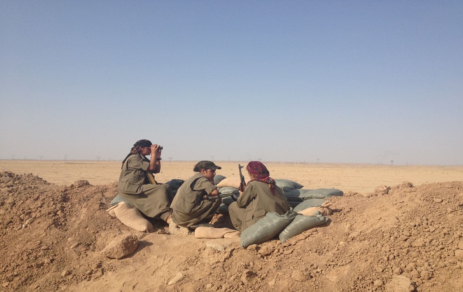 PKK fighters in Daquq, Kirkuk province, in September 2014. Photo: Fazel Hawramy/Rudaw