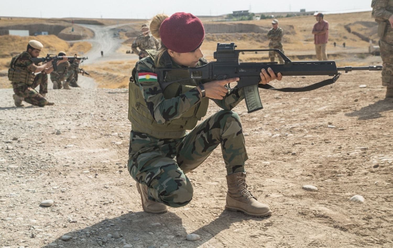 A Peshmerga during an Advanced Instructor Course taught by German Army instructors at Bnasawla Training Center in Erbil on October 23, 2019. Photo: Spc. Kahlil Dash/US Army