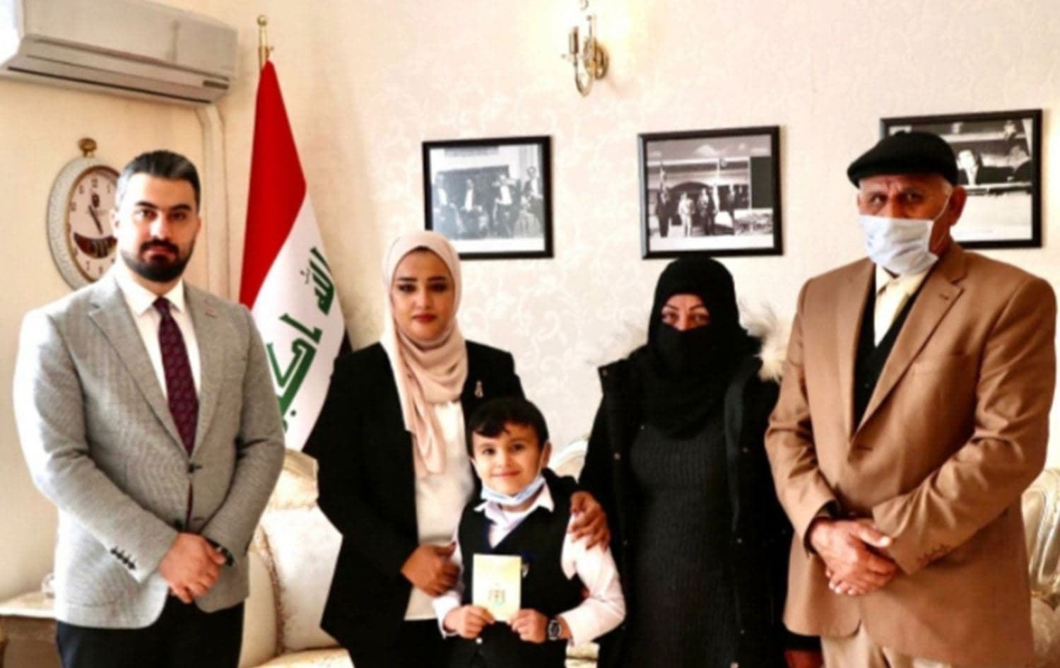 Barzan Ibrahim, 9, returned from Turkey on Thursday. Photo: social media