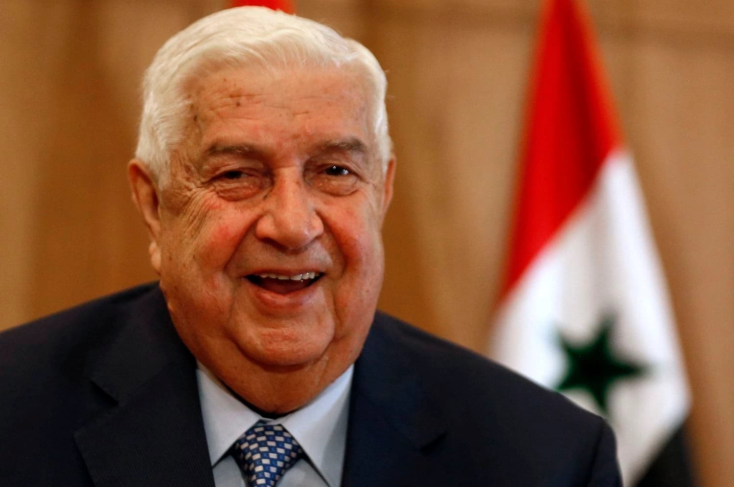 In this file photo taken on June 23, 2020, Syria's Foreign Minister Walid Muallem holds a press conference on new US sanctions imposed on the country, in the capital Damascus.Photo: Louai Beshara / AFP