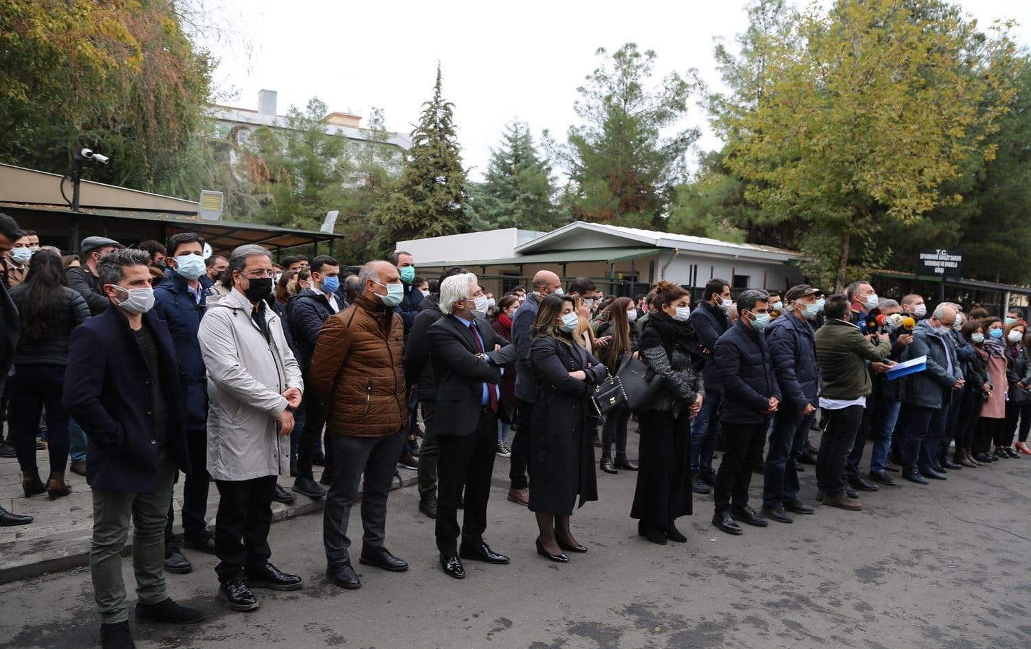 Lawyers from Diyarbakir Bar Association protest the arrests on November 20, 2020. Photo: Diyarbakir Bar Association