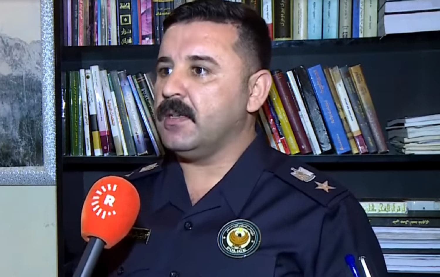 Garmiyan Police spokesperson Jamal Qidoori speaks to Rudaw on November 22, 2020. Photo: Rudaw