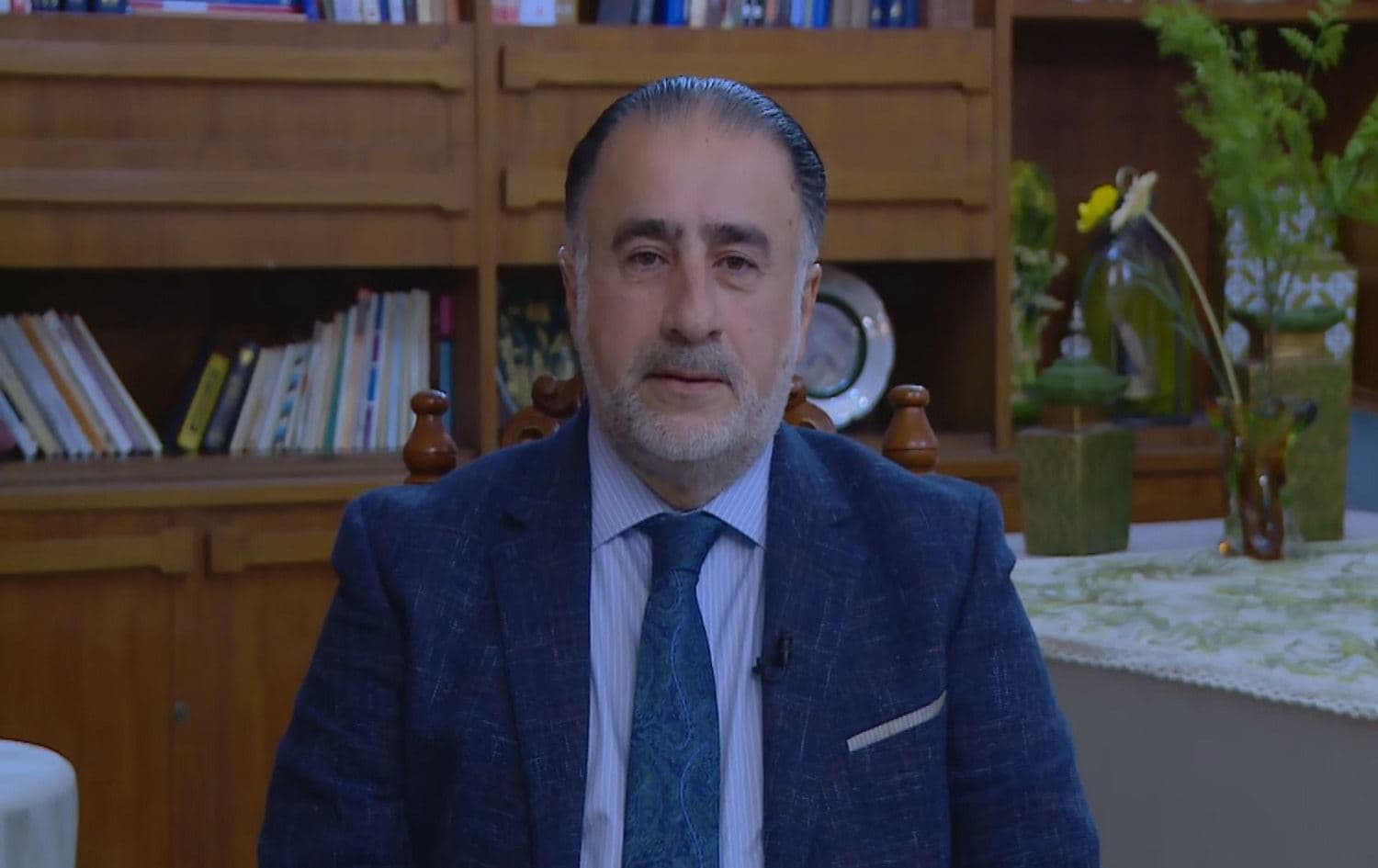  Farhad Alaadin in an interview with Rudaw’s Mohammed Sheikh Fatih on December 15, 2020. Photo: screenshot/Rudaw