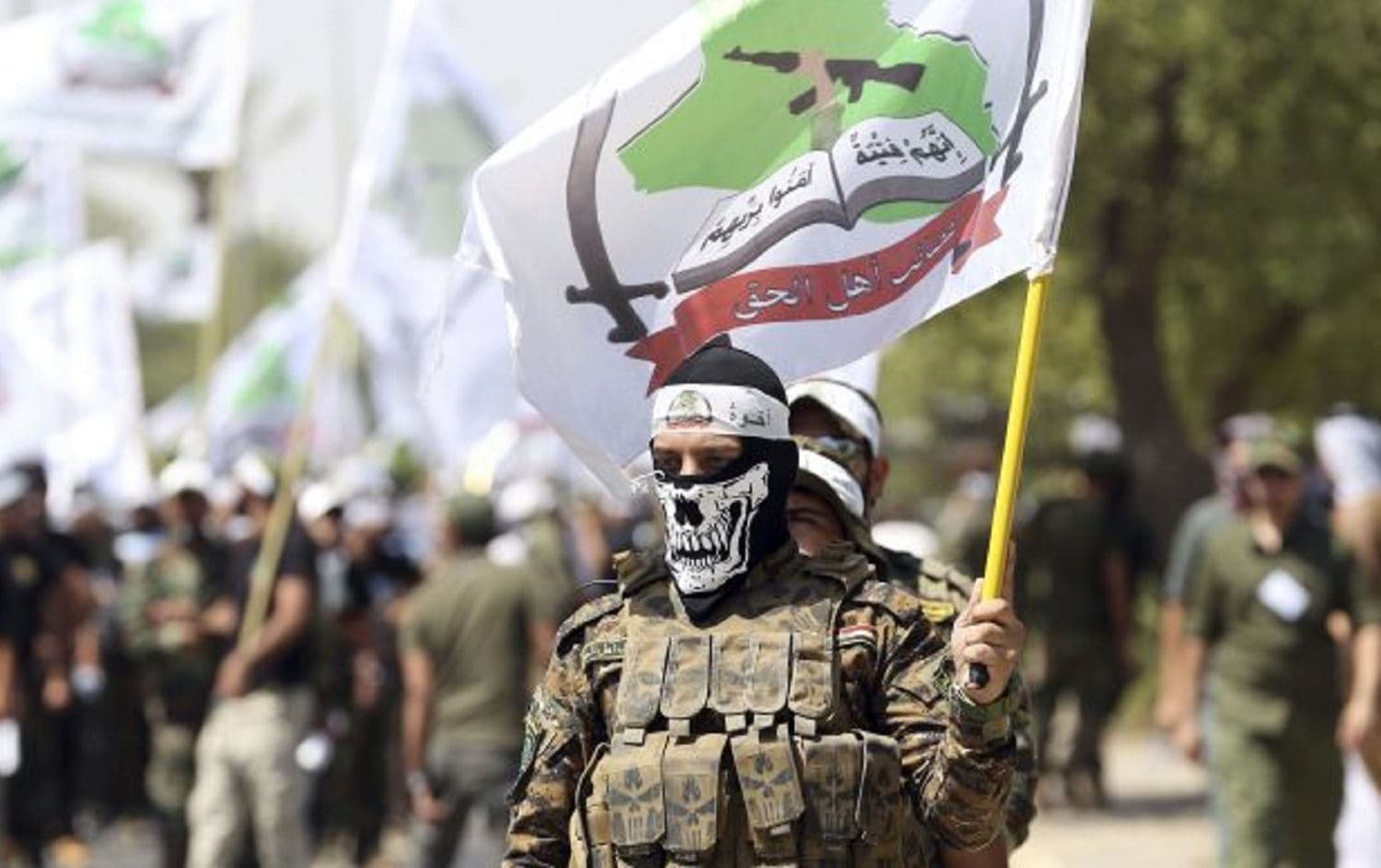 Members of the Asaib Ahl al-Haq militia. File photo: Hadi Mizban / AP